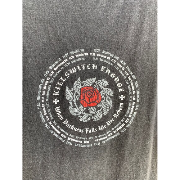 Vtg Y2K Killswitsh Engage When the Darkness Falls We Are Reborn Tour 03 Tshirt L - Picture 5 of 8
